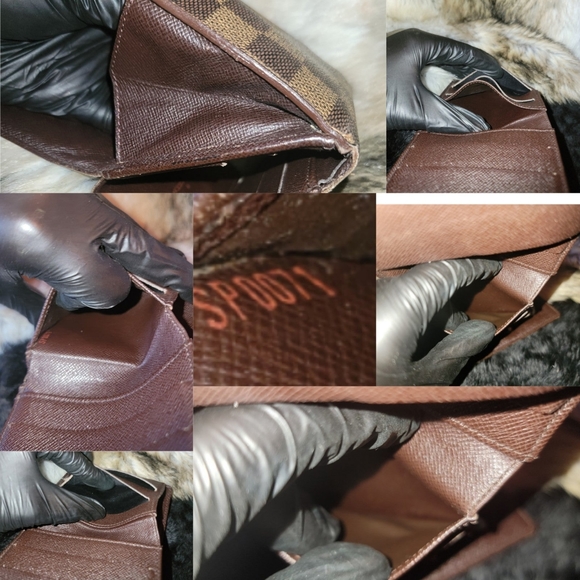 Authentic Vintage Louis Vuitton Damier Ebene Elise Compact Snap Wallet - Picture 7 of 13